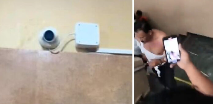 باتھ روم میں خفیہ کیمرہ لگانے پر پرنسپل کی پٹائی، ویڈیو سامنے آگئی