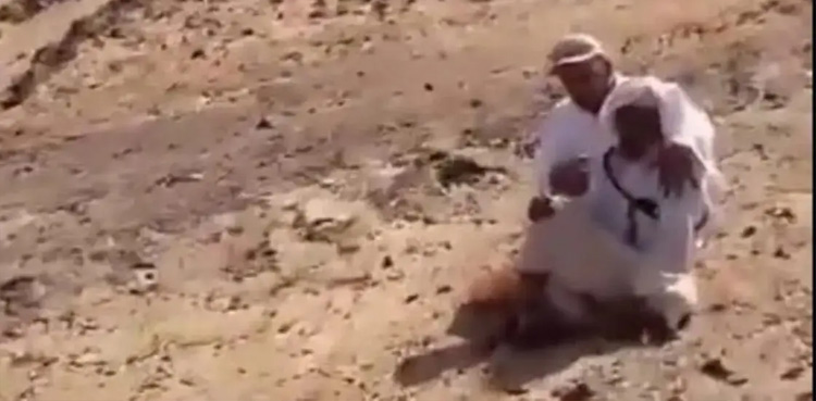 سعودی صحرا میں بزرگ شخص موت کے دہانے پر، پھر کیا ہوا؟