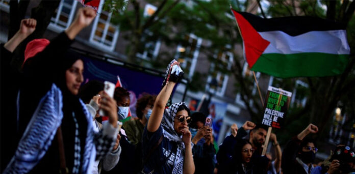 غزہ میں اسرائیلی مظالم کیخلاف آکسفورڈ یونیورسٹی میں احتجاج، طلبہ اور پولیس میں جھڑپ