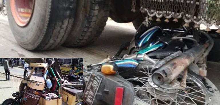 کراچی: واٹر ٹینکر کی موٹرسائیکل کو ٹکر سے بیٹی جاں بحق، باپ زخمی