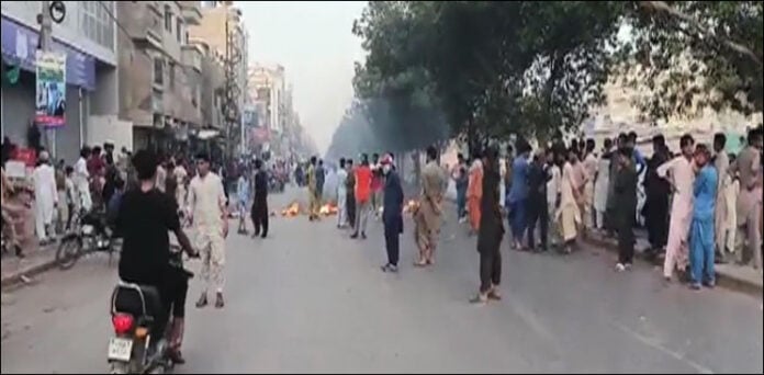 کے الیکٹرک لوڈ شیڈنگ کورنگی کراچی احتجاج