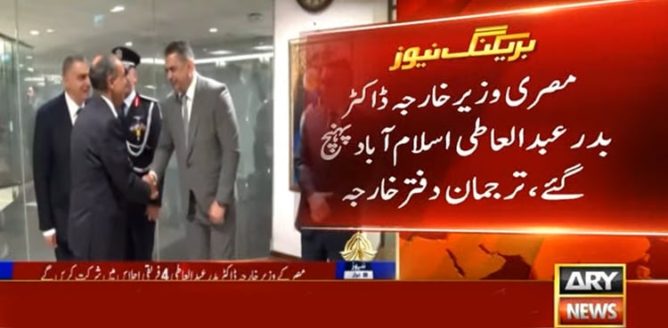 ترکیہ اور مصر کے وزراء خارجہ اسلام آباد پہنچ گئے