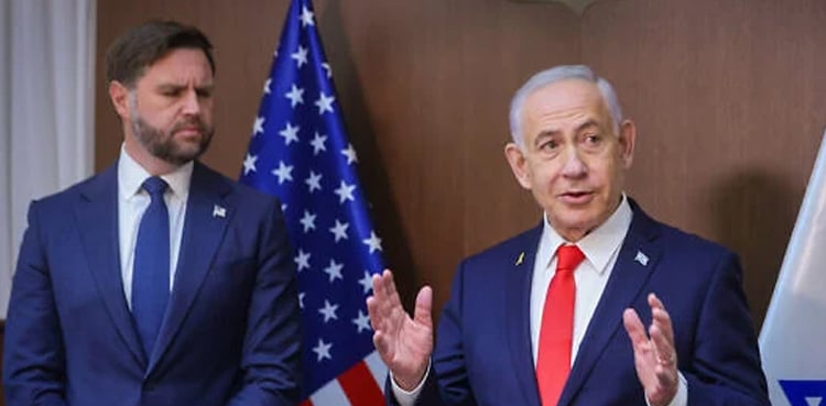 ایران میں رجیم چینج سے متعلق غلط بیانی، جے ڈی وینس نیتن یاہو پر سخت برہم