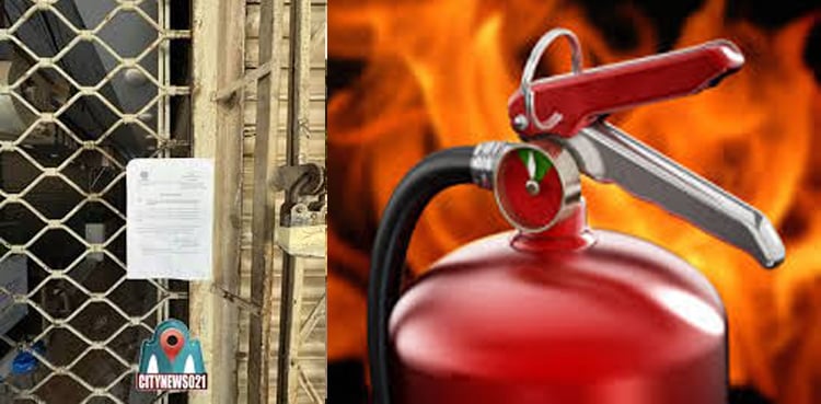 کراچی : فائر سیفٹی پر بڑا کریک ڈاؤن، طارق روڈ کا پلازہ سیل