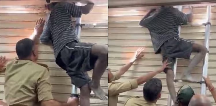 کلینک میں چوری کی کوشش، چور شٹر میں پھنس گیا، ویڈیو وائرل