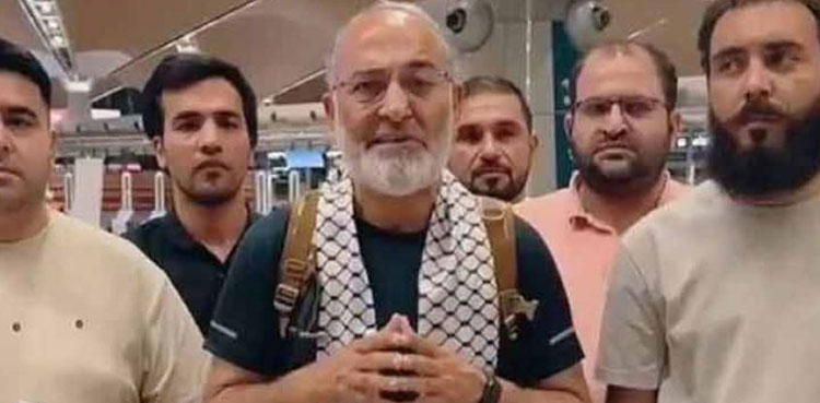 گلوبل سمود فلوٹیلا میں سوار سابق سینیٹر مشتاق احمد اسرائیلی حراست سے رہا”