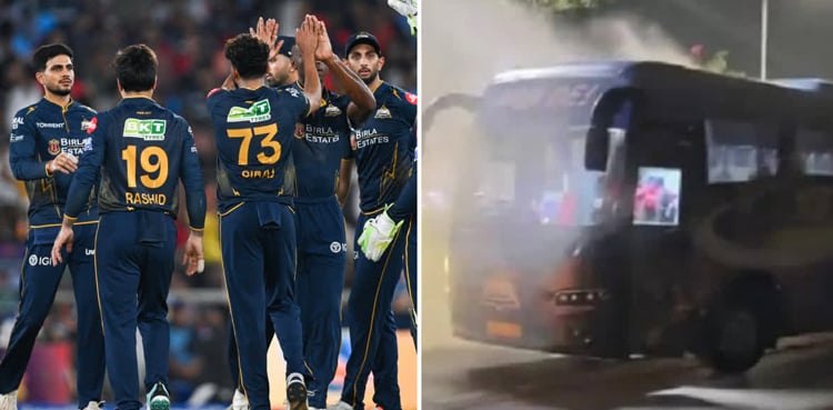 فائنل میں شکست کے بعد گجرات ٹائٹنز ٹیم جان لیوا حادثے سے بال بال بچ گئی