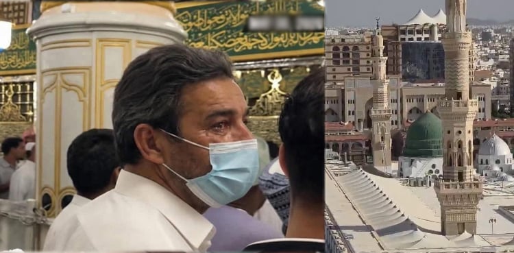 وسیم اکرم کی نم آنکھوں کے ساتھ روضہ رسول ﷺ پر حاضری